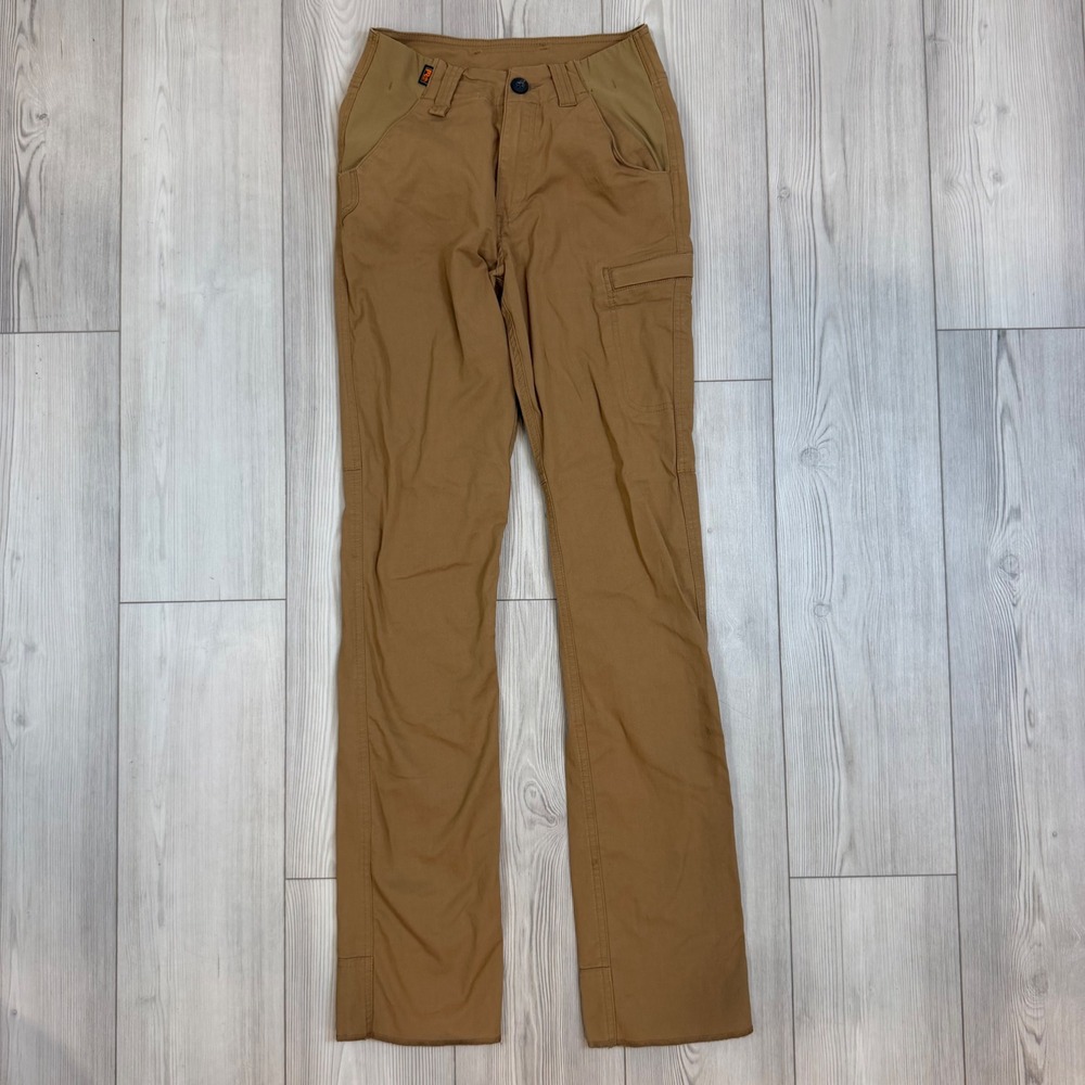 Timberland PRO Womens Work Pants Brown Canvas Athletic Fit Utility Cargo Size 6